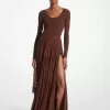 Rock aus Seidengeorgette mit Knopfleiste vorne Rock aus Seidengeorgette mit Knopfleiste vorne