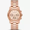 Roségoldfarbene Runway-Armbanduhr