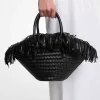 Sardinia Mini-Tragetasche aus geflochtenem Leder