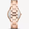 Schlanke, roségoldfarbene Curb-Link-Armbanduhr von Runway Schlanke, roségoldfarbene Curb-Link-Armbanduhr von Runway