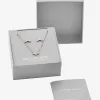 Set aus Halskette und Ohrsteckern mit edlem, metallbeschichtetem Zirkonia