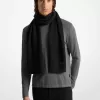 Set aus gerippter Strickmütze und Schal