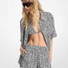 Shorts aus Satin mit Gepardenmuster Shorts aus Satin mit Gepardenmuster