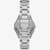 Silberfarbene Mini-Raquel-Pavé-Armbanduhr