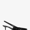Slingback-Pumps Emma aus Leder mit Krokodilprägung