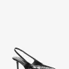 Slingback-Pumps Emma aus Leder mit Krokodilprägung