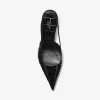 Slingback-Pumps Emma aus Leder mit Krokodilprägung