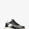 Sneaker aus Jacquard und Leder mit Miles Empire-Logo Sneaker aus Jacquard und Leder mit Miles Empire-Logo