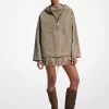 Stückgefärbte Jeans-Popover-Jacke Stückgefärbte Jeans-Popover-Jacke