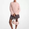 Stufenrock aus Georgette mit Nieten und Blumenmuster Stufenrock aus Georgette mit Nieten und Blumenmuster