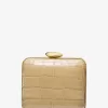 Tina Mini-Minaudière aus Leder mit Krokodilprägung