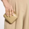 Tina Mini-Minaudière aus Leder mit Krokodilprägung