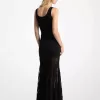 Transparentes Maxikleid aus Stretch-Viskosemischung Transparentes Maxikleid aus Stretch-Viskosemischung
