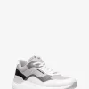 Trevor-Sneaker aus Leder und Stretch-Strick Trevor-Sneaker aus Leder und Stretch-Strick