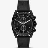 Übergroße Accelerator-Armbanduhr in Schwarz und Nylon