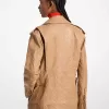 Übergroße Motorradjacke aus geknittertem Leder Übergroße Motorradjacke aus geknittertem Leder