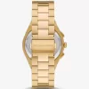 Übergroße goldfarbene Lennox-Uhr