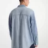 Übergroßes Chambray-Hemd Übergroßes Chambray-Hemd