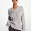 Zopfstrickpullover aus Alpakamischung Zopfstrickpullover aus Alpakamischung